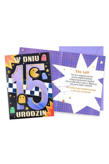 Kukartka Karnet Urodziny 15