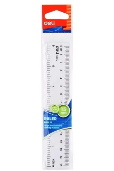 Deli Linijka 15 cm prze�roczysta