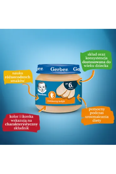 Gerber Obiadek delikatny indyk dla niemowl�t po 6 miesi�cu 80 g