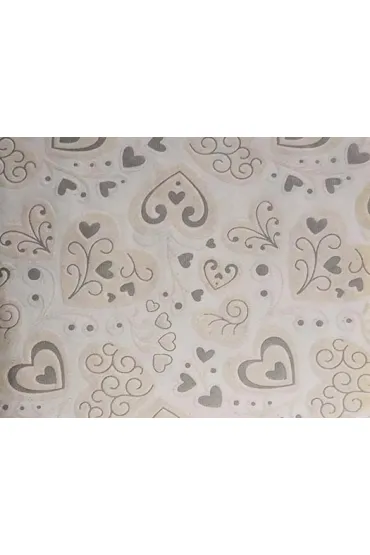 Happy Color Papiery ozdobne Deco LOVE Serca, srebrne welwetowe, 20X29cm, 10 arkuszy