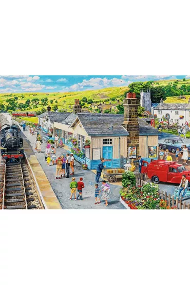 Puzzle 1000 el. Dworzec kolejowy Trefl