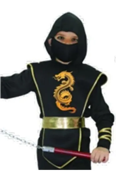 Madej Str�j Ninja Wojownik rozmiar L 130-140cm