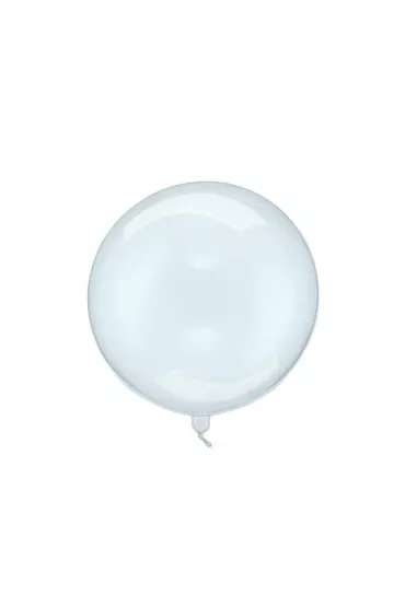 PartyDeco Balon Kula transparentny niebieski 40cm