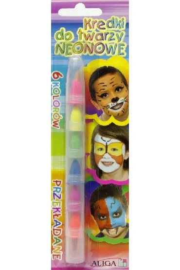 Aliga Kredki do twarzy neonowe 6 kolor�w