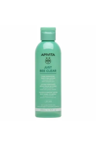 Apivita Just Bee Clear Pore Minimizing Purifying Lotion matuj�cy tonik oczyszczaj�cy do cery t�ustej 200 ml