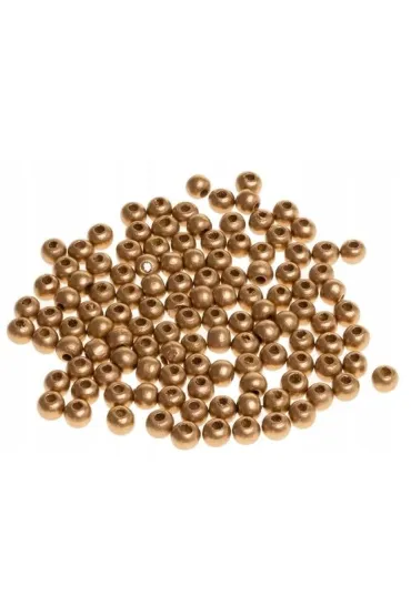 Brewis Koraliki drewniane do nawlekania z�ote 8mm