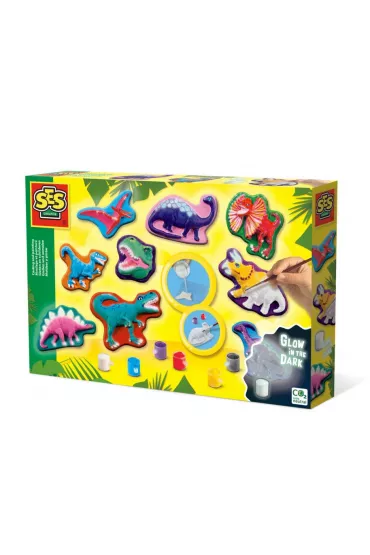Odlewy gipsowe z farbami dinozaury Ses Creative