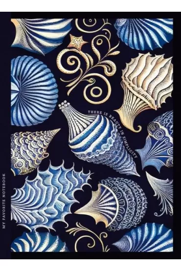 Fresh Notatnik ozdobny Muszle 143x200 mm, kratka 64 kartek