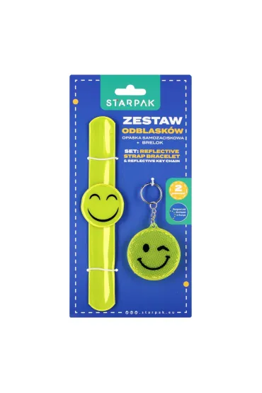 Zestaw odblaskowy opaska samozaciskowa plus brelok STARPAK 533945