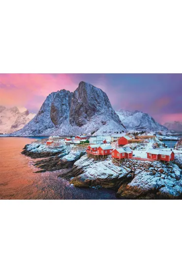 Puzzle 500 el. HQ Hamnoy Village Clementoni