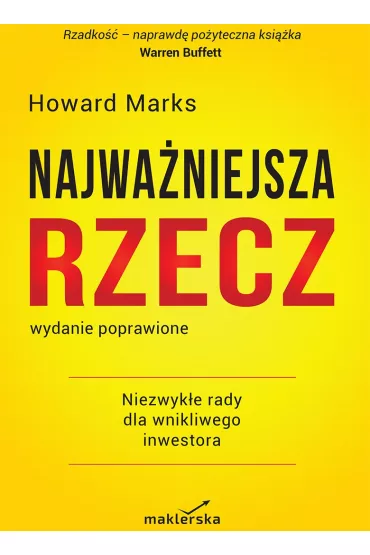 eBook Najwa�niejsza rzecz mobi epub - Howard Marks