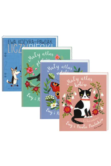 Pakiet: Liczypieski, Ma�y atlas ptak�w, motyli oraz kot�w (i kociak�w) Ewy i Paw�a Pawlak�w - Ewa Kozyra-Pawlak, Pawe� Pawlak