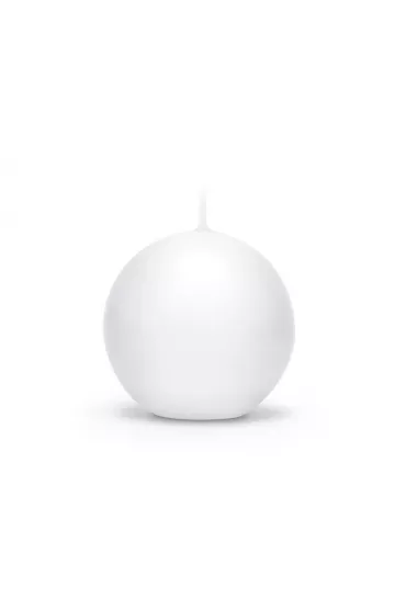 PartyDeco �wieca matowa Kula bia�y 6cm