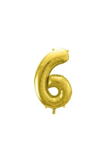 PartyDeco Balon foliowy 6 jasny z�oty 72cm