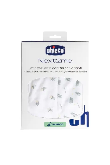 Chicco Prze�cierad�o Next2Me Forever bambus greenery 2 szt
