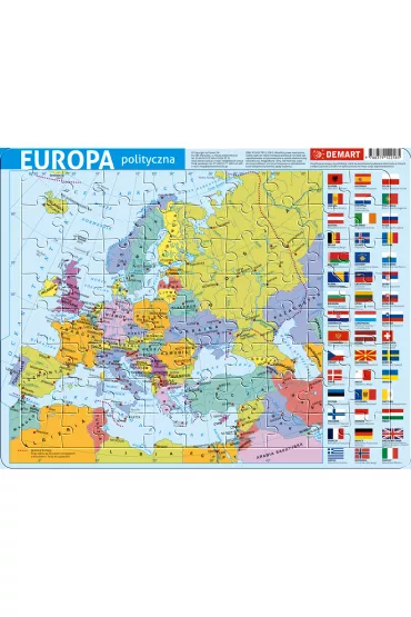 Puzzle ramkowe 72 el. Europa administracyjna Demart