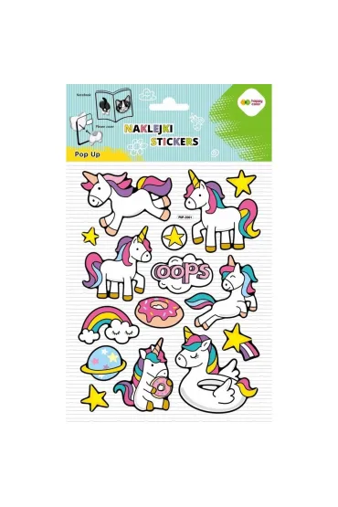 Happy Color Naklejki 3D POP UP - Unicorns Fun 146x240 mm