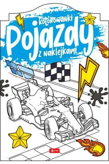 Pojazdy. Kolorowanka z naklejkami