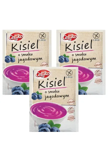 Celiko Kisiel jagodowy bezglutenowy Zestaw 3 x 40 g
