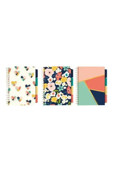 Pukka Pad Pukka Project Book Floral Love B5 linia 100 kartek 3 szt.