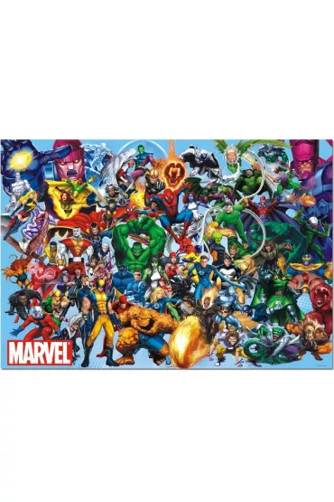 Puzzle 1000 el. Superbohaterowie i z�oczy�cy Marvela Educa