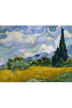 Pole pszenicy z cyprysami, Vincent van Gogh - plakat 80x60 cm