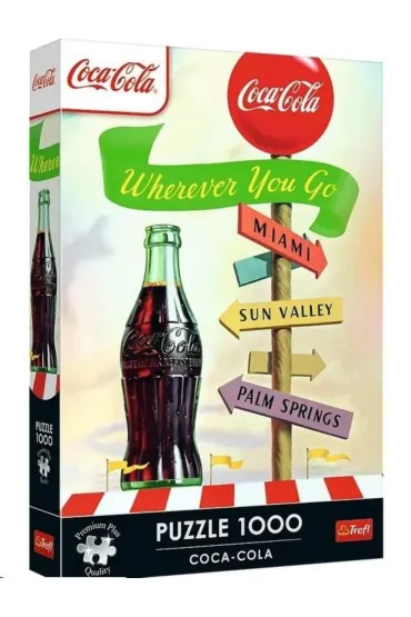 Puzzle 1000 el. Coca-Cola:Gdziekolwiek zmierzasz Trefl