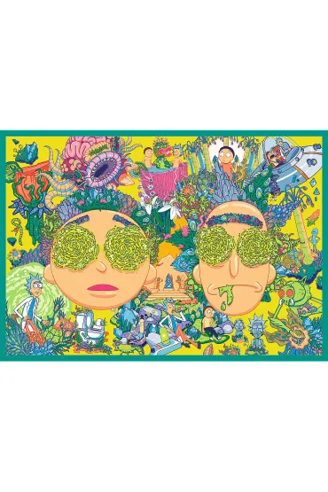 Puzzle 4x250 el. Zakr�cony �wiat Ricka i Morty Trefl
