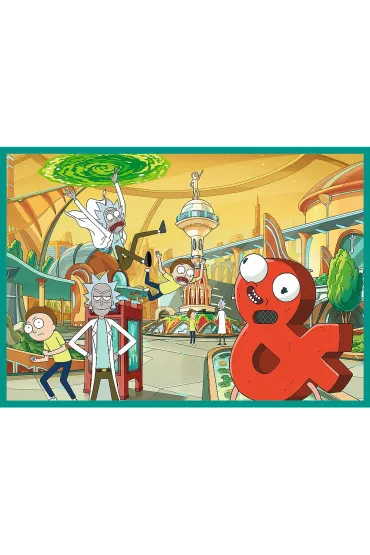 Puzzle 4x250 el. Zakr�cony �wiat Ricka i Morty Trefl