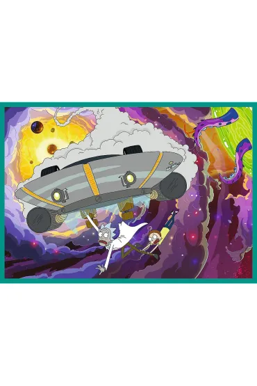 Puzzle 4x250 el. Zakr�cony �wiat Ricka i Morty Trefl