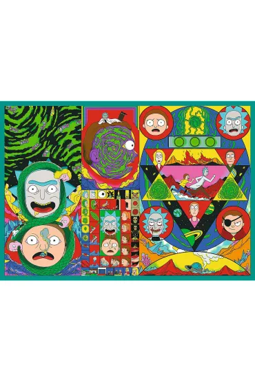 Puzzle 4x250 el. Zakr�cony �wiat Ricka i Morty Trefl