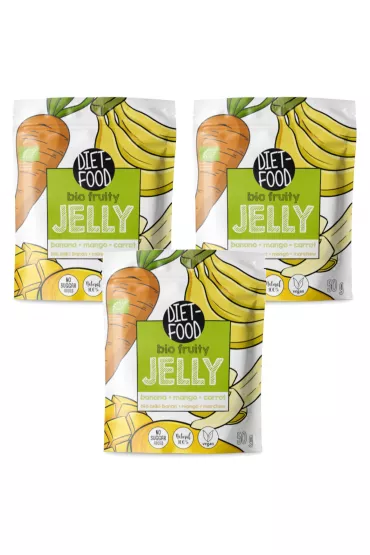 Diet-Food �elki banan, mango, marchew Zestaw 3 x 50 g Bio