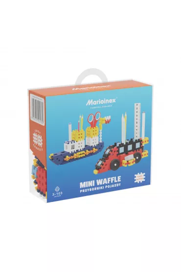 Mini Waffle 140 elementw Przyborniki pojazdy