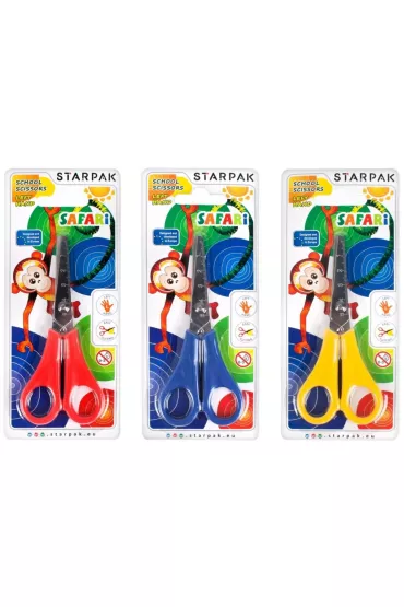 Starpak No�yczki szkolne dla lewor�cznych Safari 13 cm