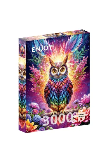 Puzzle 3000 Kolorowa sowa Enjoy