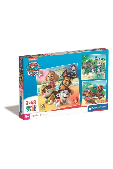 Puzzle 3x48 el. SuperColor. Psi Patrol Clementoni