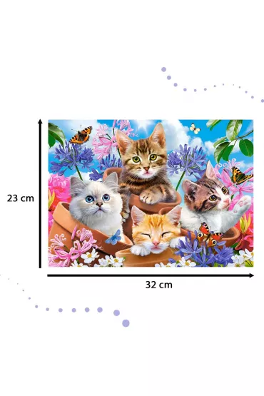 Puzzle 120 el. Kittens with Flowers Castorland