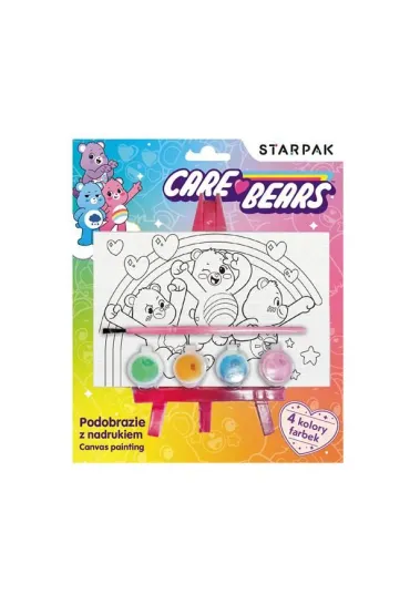 Podobrazie z nadrukiem  farby 4 kolory Care Bears STARPAK 582115