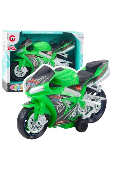 Motor wy�cigowy z nap�dem zielony LeanToys