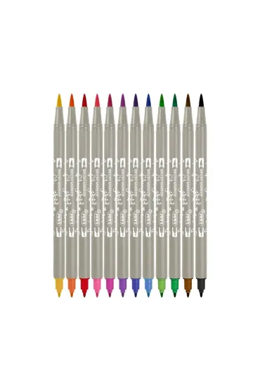 Jovi Flamastry dwustronne Brush 12 szt.