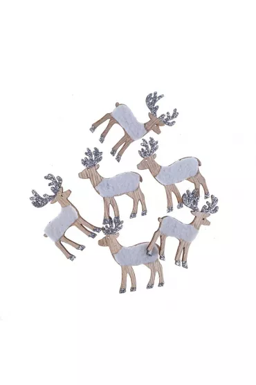 dpCraft Drewniane jelonki samoprzylepne 4x4,9cm