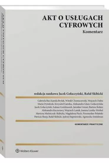 eBook Akt o usugach cyfrowych. Komentarz pdf - Jacek Goaczyski