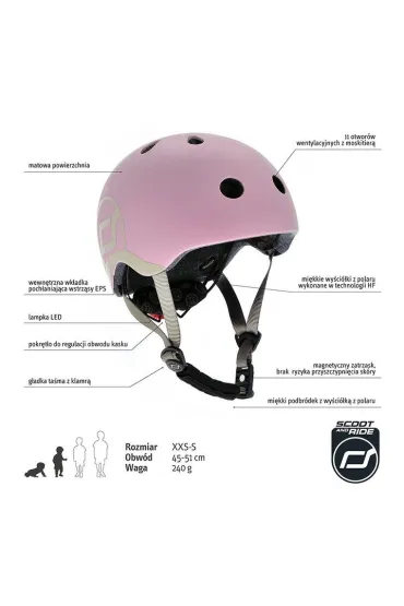 Kask XXS-S dla dzieci 1-5 lat Rose Scootandride