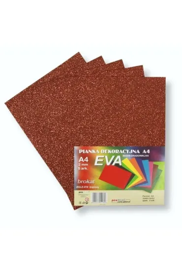 Penword Pianka brokatowa A4 Eva br�z biodegradowalna 5 szt.