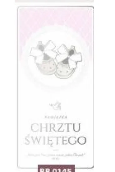 Art Nuvo Karnet Chrzest DL buciki r�owe t�o BB 0145