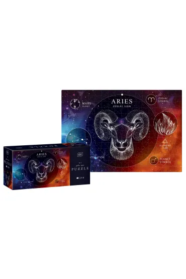 Puzzle 250 el. Zodiac Signs 1 Aries, Znaki Zodiaku Baran Interdruk
