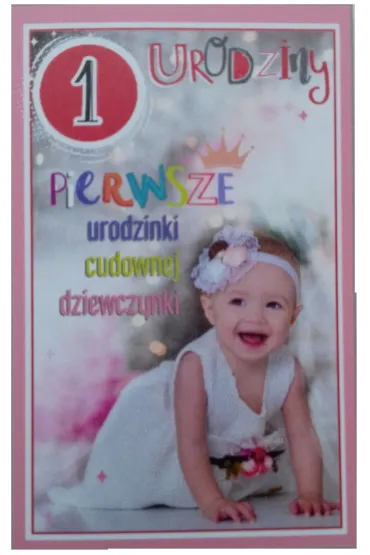 AbCard Kartka okoliczno�ciowa Urodziny Roczek dziewczynka
