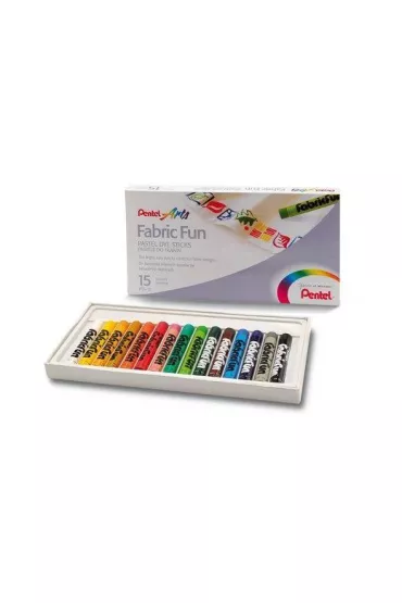 Pentel Pastele do tkanin 15 szt.