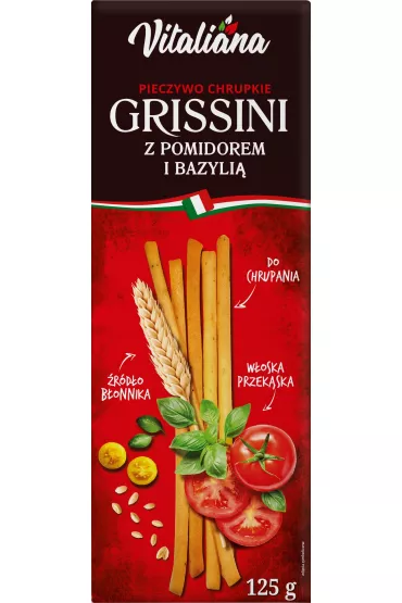 NaturaVena Paluszki chlebowe Grissini z pomidorami i bazyli� 125 g