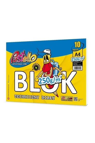 Alfa Pastello Blok techniczny A4 250g 10 kartek
